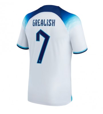 Maillot de foot Angleterre Jack Grealish #7 Domicile Monde 2022 Manches Courte